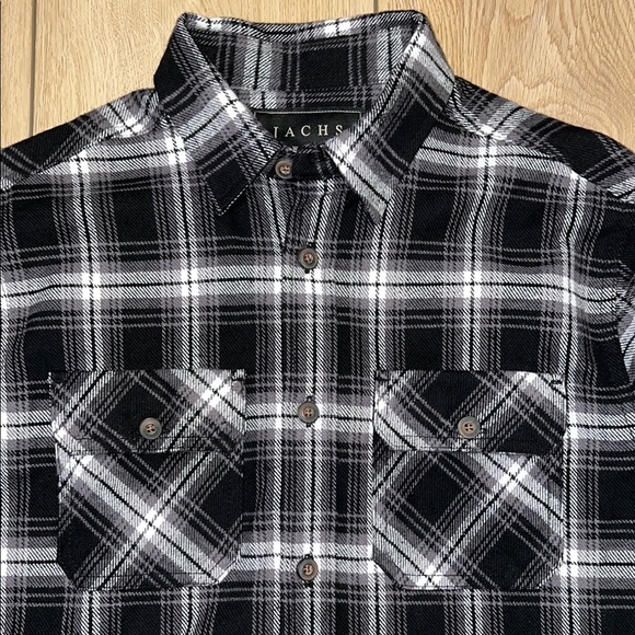 Jachs Black and White Casual Button Down Shirt - Picture 6 of 8